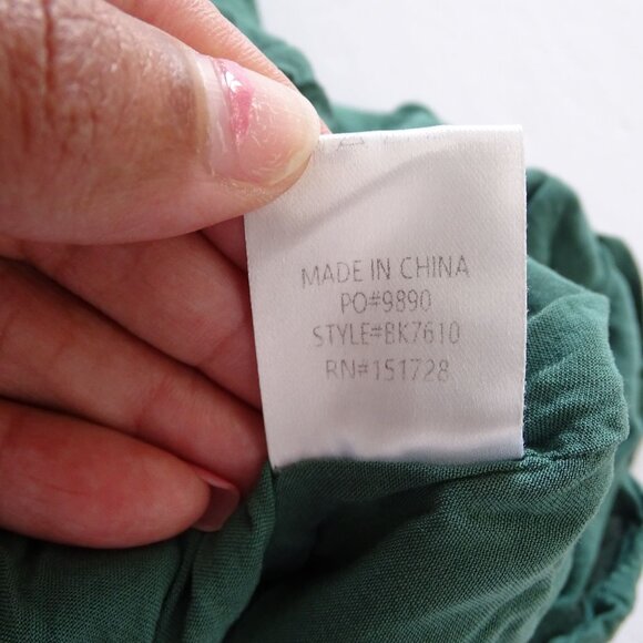 EeSome Green Sleeveless Romper Women Size S Tie Shoulder Straps Elastic Waist - Picture 6 of 9